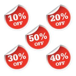 red vector stickers and design elments